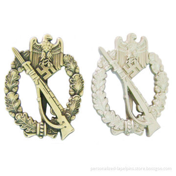 Antique Bronze Plated Personalized Lapel Pins 3d Style World War Ii